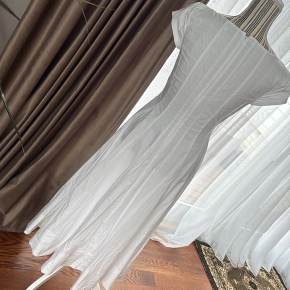 Staud Wells white midi cotton dress size 6 - Picture 4 of 5